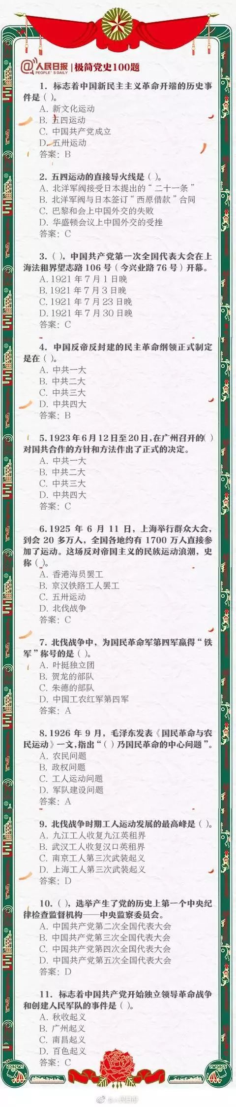 漲知識！中共黨史常識100題，你能做對幾道？